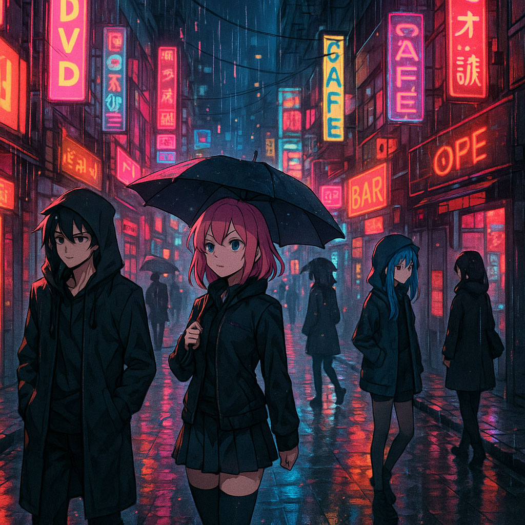 Cyberpunkowa ulica - AI